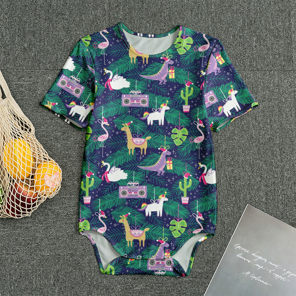 Funny Christmas Decoration Pattern Print Men's Bodysuit