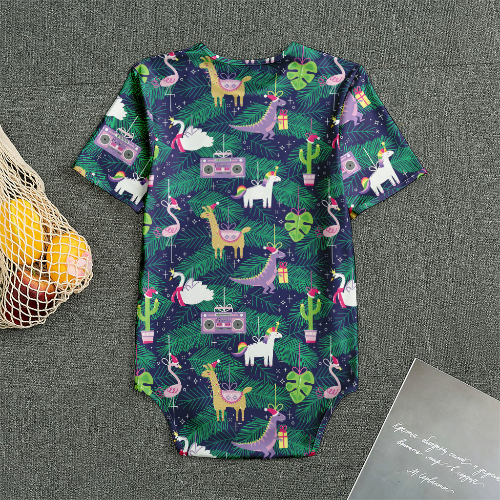 Funny Christmas Decoration Pattern Print Men's Bodysuit