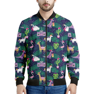 Funny Christmas Decoration Pattern Print Men's Bomber Jacket