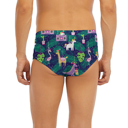 Funny Christmas Decoration Pattern Print Men's Briefs