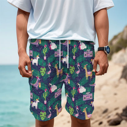 Funny Christmas Decoration Pattern Print Men's Cargo Shorts