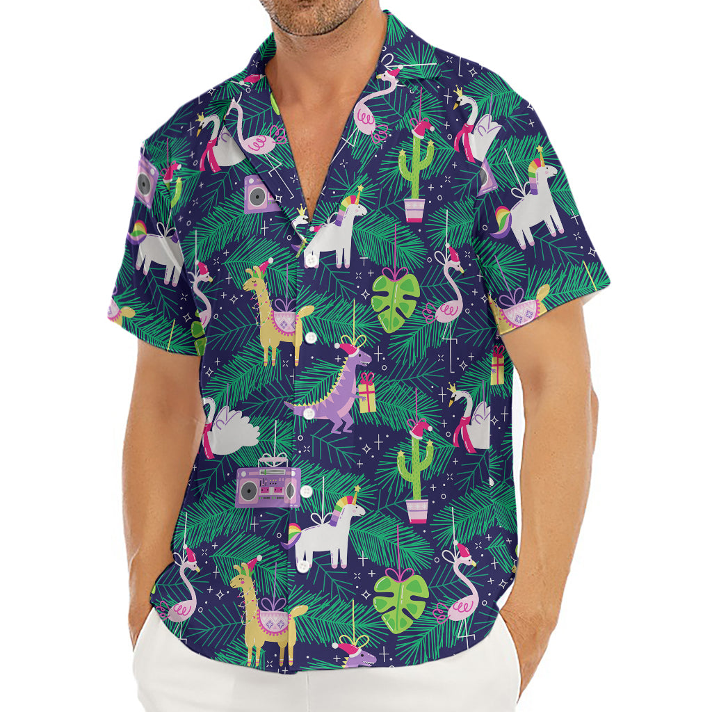 Funny Christmas Decoration Pattern Print Men's Deep V-Neck Shirt