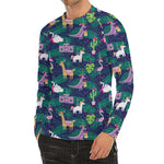 Funny Christmas Decoration Pattern Print Men's Long Sleeve Rash Guard