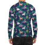 Funny Christmas Decoration Pattern Print Men's Long Sleeve Rash Guard