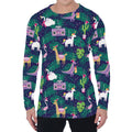 Funny Christmas Decoration Pattern Print Men's Long Sleeve T-Shirt