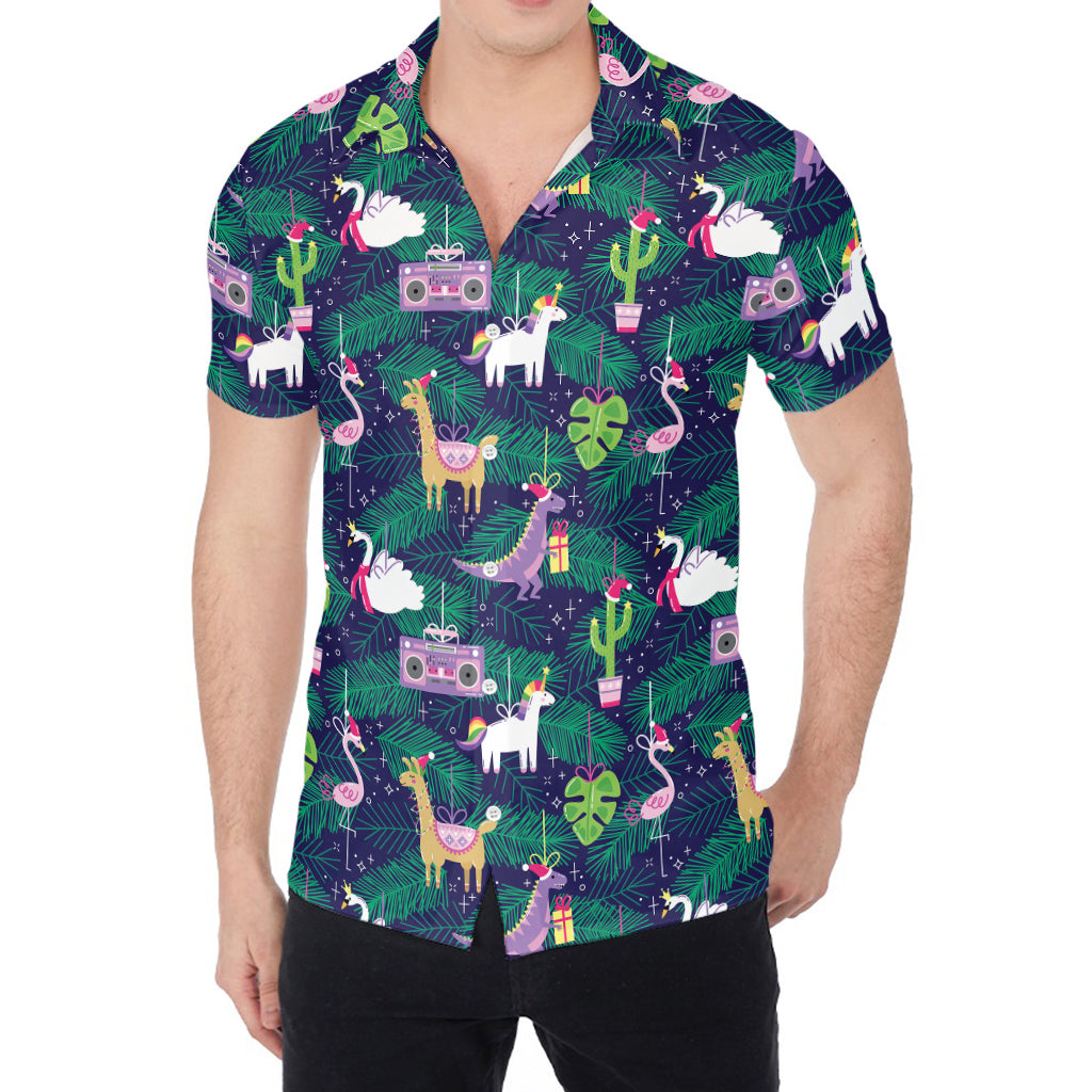 Funny Christmas Decoration Pattern Print Men's Shirt