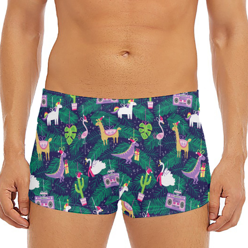 Funny Christmas Decoration Pattern Print Men's Short Boxer Briefs