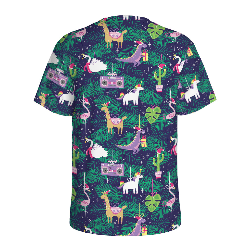 Funny Christmas Decoration Pattern Print Men's Sports T-Shirt