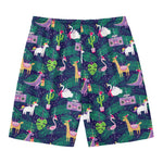 Funny Christmas Decoration Pattern Print Men's Swim Trunks