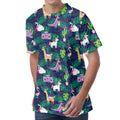Funny Christmas Decoration Pattern Print Men's Velvet T-Shirt