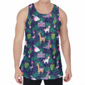 Funny Christmas Decoration Pattern Print Men's Velvet Tank Top