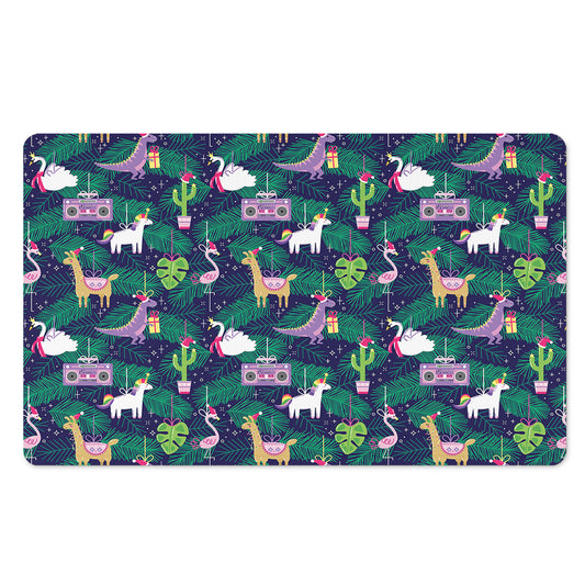 Funny Christmas Decoration Pattern Print Polyester Doormat