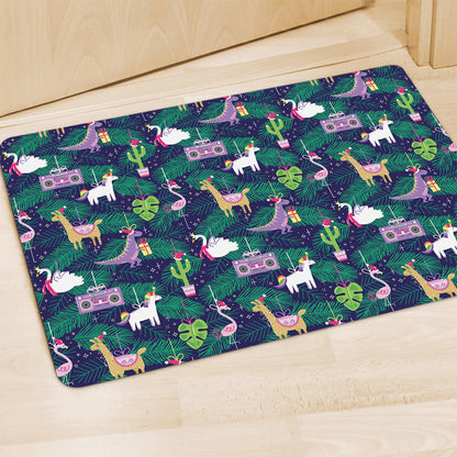 Funny Christmas Decoration Pattern Print Polyester Doormat