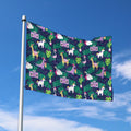 Funny Christmas Decoration Pattern Print Polyester Flag