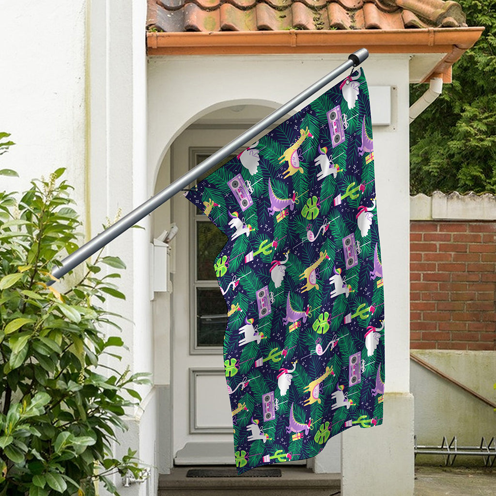 Funny Christmas Decoration Pattern Print Polyester Flag