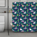 Funny Christmas Decoration Pattern Print Polyester Shower Curtain