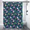 Funny Christmas Decoration Pattern Print Premium Shower Curtain