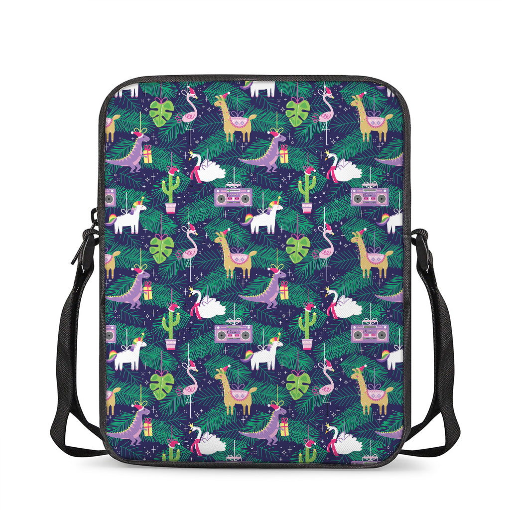 Funny Christmas Decoration Pattern Print Rectangular Crossbody Bag