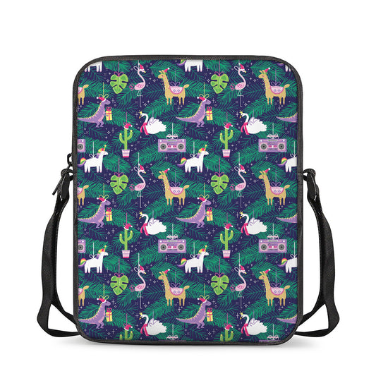 Funny Christmas Decoration Pattern Print Rectangular Crossbody Bag