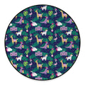 Funny Christmas Decoration Pattern Print Round Floor Mat