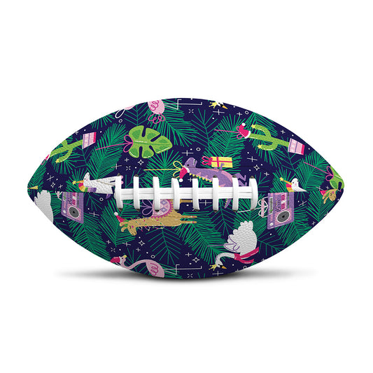 Funny Christmas Decoration Pattern Print Rugby Ball