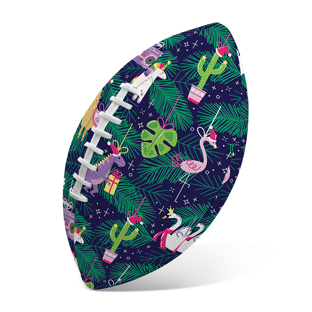 Funny Christmas Decoration Pattern Print Rugby Ball