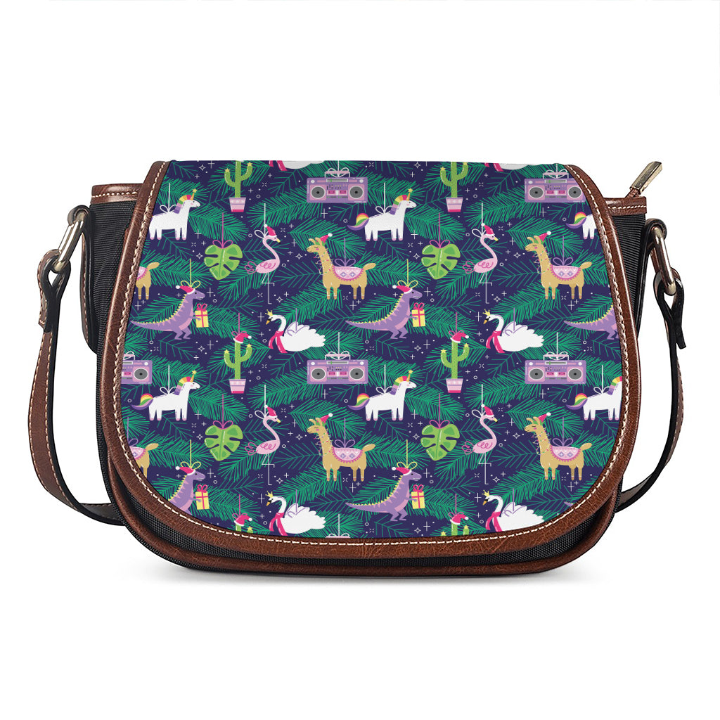 Funny Christmas Decoration Pattern Print Saddle Bag