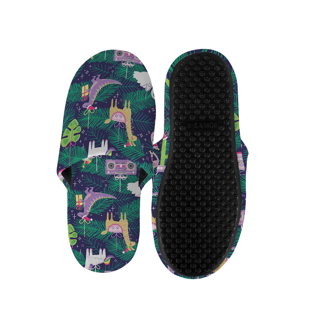 Funny Christmas Decoration Pattern Print Slippers