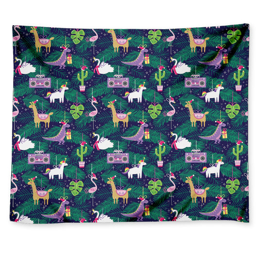 Funny Christmas Decoration Pattern Print Tapestry
