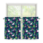 Funny Christmas Decoration Pattern Print Tier Curtains
