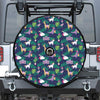 Funny Christmas Decoration Pattern Print Tire Cover With Camera Hole