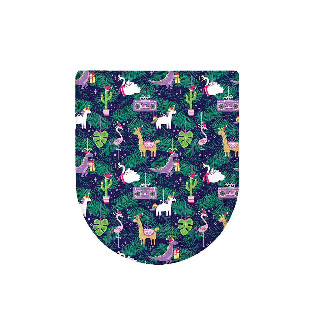 Funny Christmas Decoration Pattern Print Toilet Lid Cover