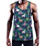 Funny Christmas Decoration Pattern Print Training Tank Top