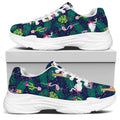 Funny Christmas Decoration Pattern Print White Chunky Shoes