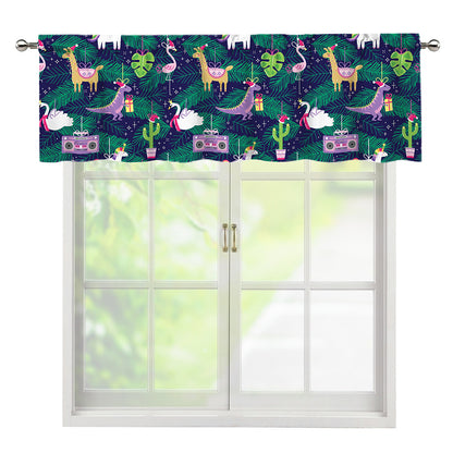 Funny Christmas Decoration Pattern Print Window Valance