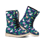 Funny Christmas Decoration Pattern Print Winter Boots