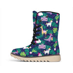 Funny Christmas Decoration Pattern Print Winter Boots