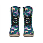 Funny Christmas Decoration Pattern Print Winter Boots