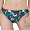 Funny Christmas Decoration Pattern Print Women's Thong