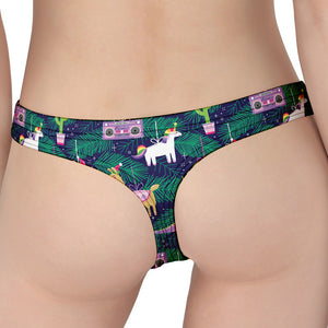 Funny Christmas Decoration Pattern Print Women's Thong