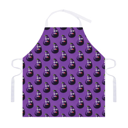 Funny Eggplant Pattern Print Adjustable Apron
