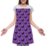 Funny Eggplant Pattern Print Adjustable Apron