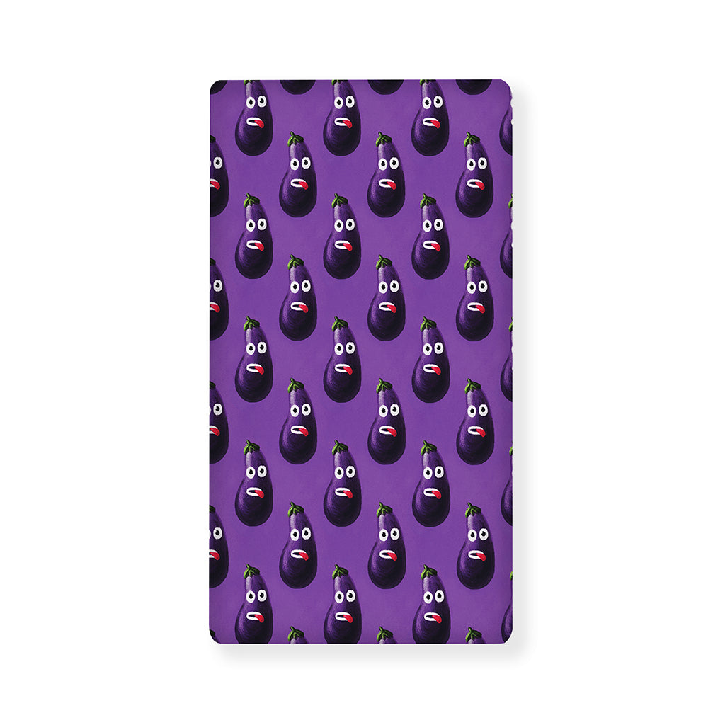 Funny Eggplant Pattern Print Baby Crib Sheet