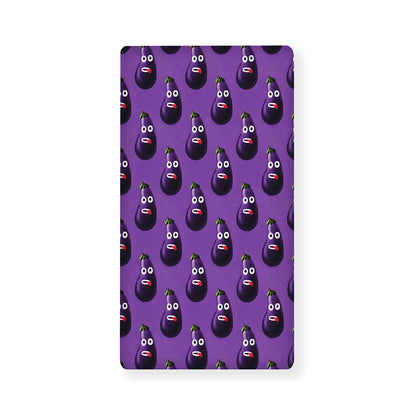 Funny Eggplant Pattern Print Baby Crib Sheet