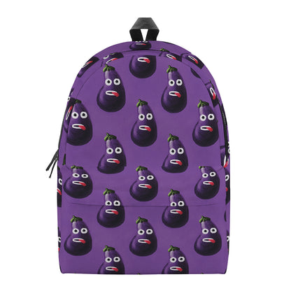 Funny Eggplant Pattern Print Backpack