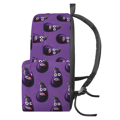 Funny Eggplant Pattern Print Backpack