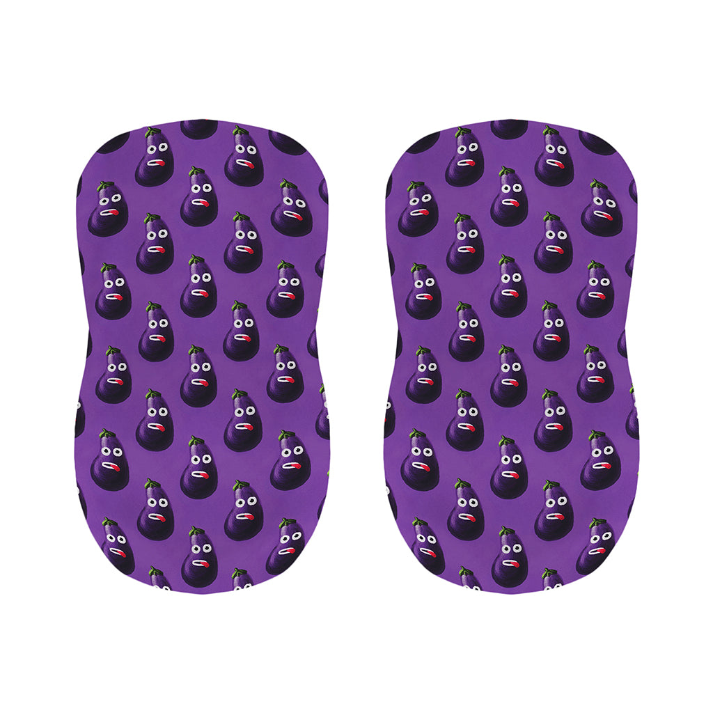 Funny Eggplant Pattern Print Bar Stool Covers