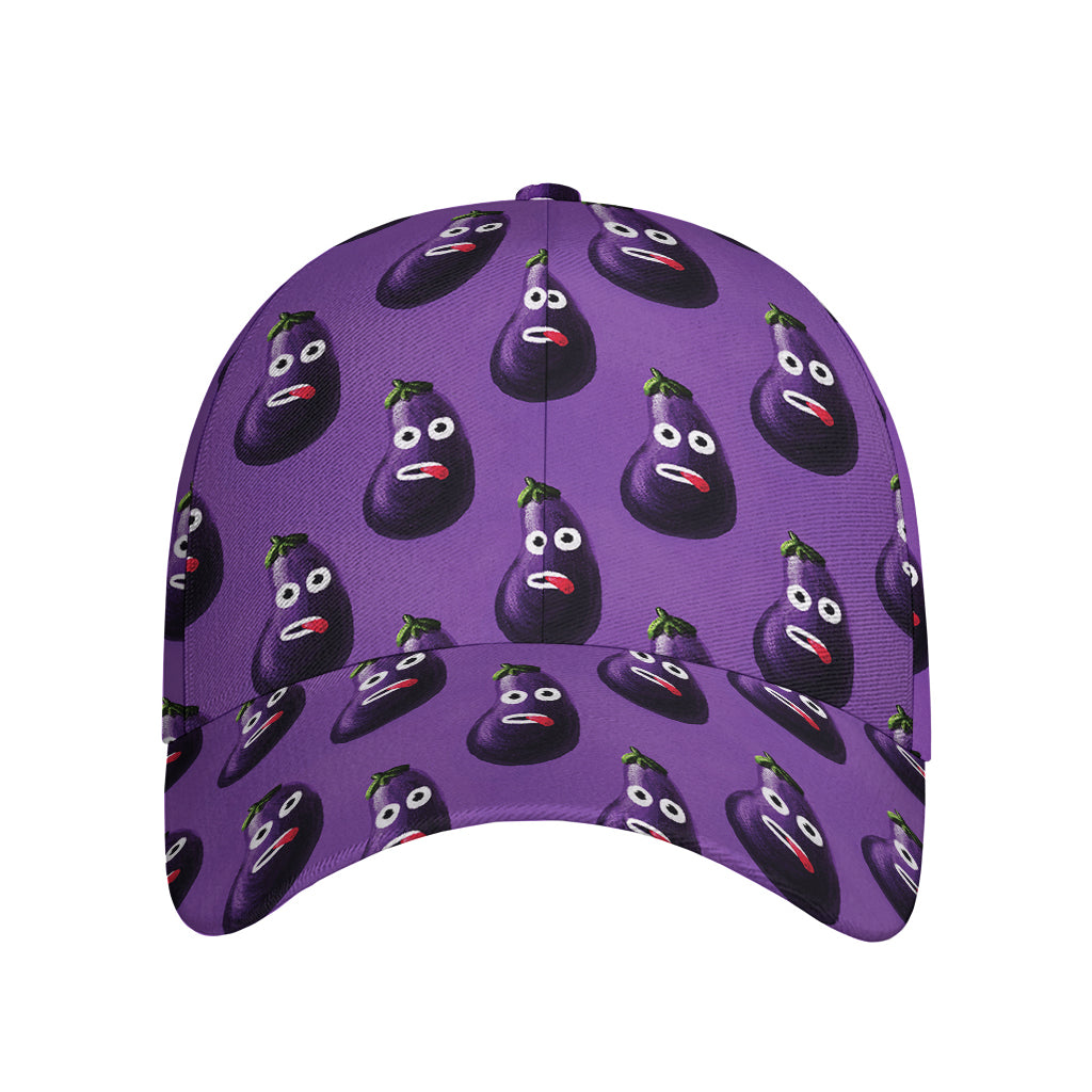 Funny Eggplant Pattern Print Baseball Cap