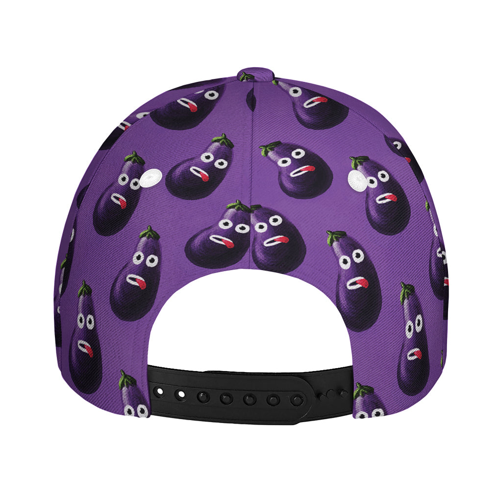 Funny Eggplant Pattern Print Baseball Cap