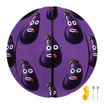 Funny Eggplant Pattern Print Basketball